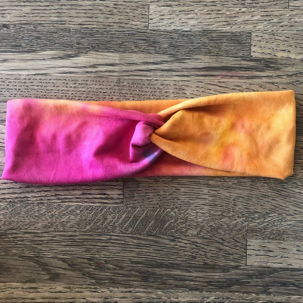 Dark Tie Dye Twisted Headband Handmade NEW
